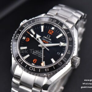 Planet Ocean 600m GMT 43.5mm VSF Black Dial Orange Marker SS Bracelet A8906