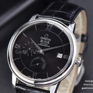 De Ville Hour Vision VSF 41mm Black Dial Roma Marker Leather Strap A8500
