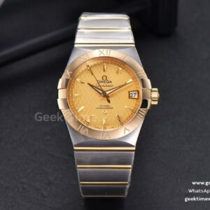 Constellation YG/SS VSF 38mm esfera dorada texturizada brazalete YG/SS A8500