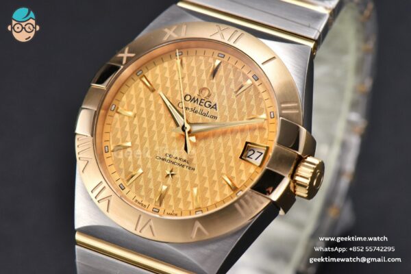 Constellation YG/SS VSF 38MM Gold Textured Dial YG/SS Bracelet A8500