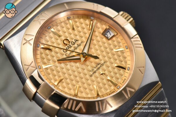 Constellation YG/SS VSF 38MM Gold Textured Dial YG/SS Bracelet A8500 - Image 7
