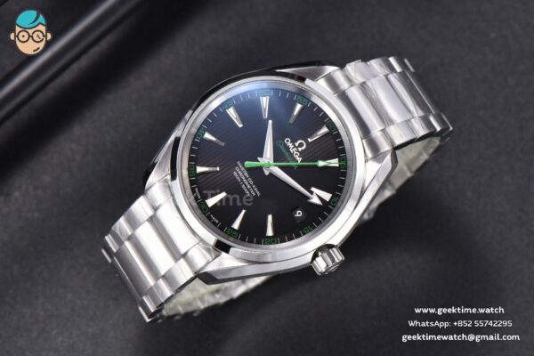 Aqua Terra 150M VSF 41MM Black Dial Green Hand SS Bracelet A8500 - Image 3