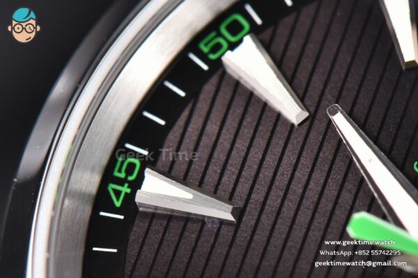Aqua Terra 150M VSF 41MM Black Dial Green Hand SS Bracelet A8500 - Image 6