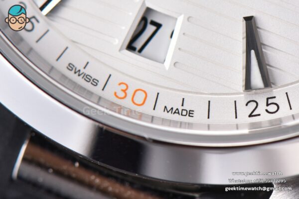 Aqua Terra 150M SeaMaster VSF 41MM White Dial Orange Hands Black Rubber Strap A8900 - Image 6