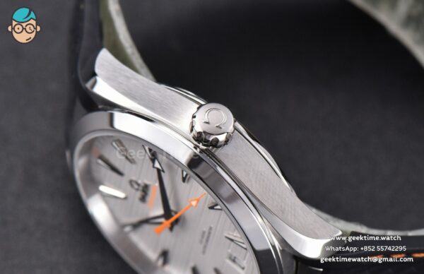 Aqua Terra 150M SeaMaster VSF 41MM White Dial Orange Hands Black Rubber Strap A8900 - Image 8