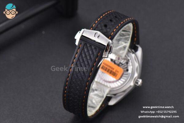 Aqua Terra 150M SeaMaster VSF 41MM White Dial Orange Hands Black Rubber Strap A8900 - Image 10