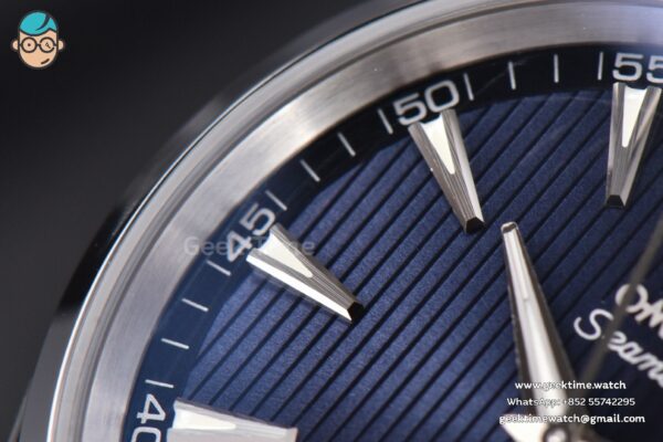 Aqua Terra 150M VSF 41MM Blue Textured Dial SS Bracelet A8500 - Image 7