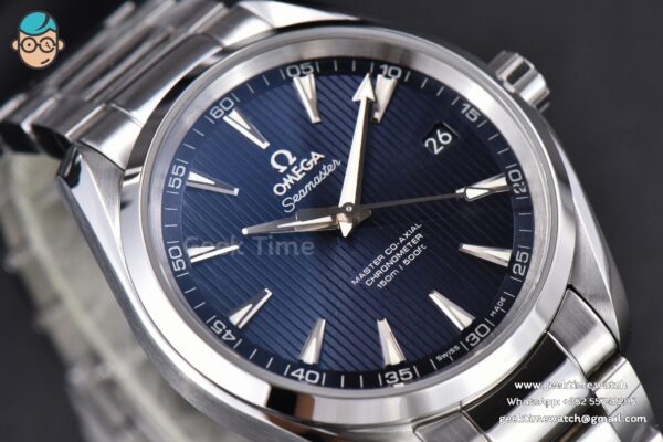 Aqua Terra 150M VSF 41MM Blue Textured Dial SS Bracelet A8500 - Image 8