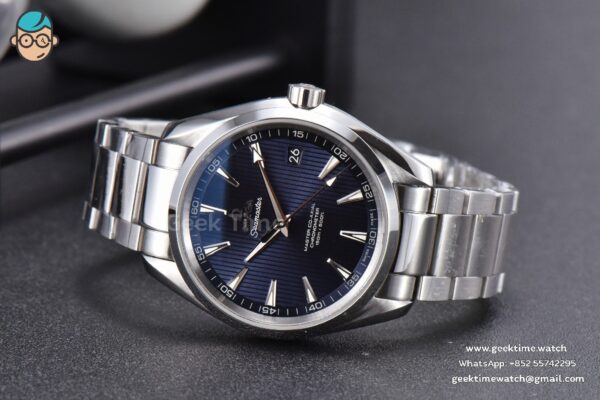 Aqua Terra 150M VSF 41MM Blue Textured Dial SS Bracelet A8500 - Image 11