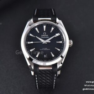 Aqua Terra 150M Seamaster VSF 41mm esfera negra agujas plateadas correa de caucho negra A8900