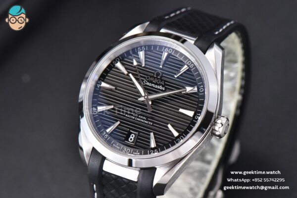 Aqua Terra 150M SeaMaster VSF 41MM Black Dial Silver Hands Black Rubber Strap A8900