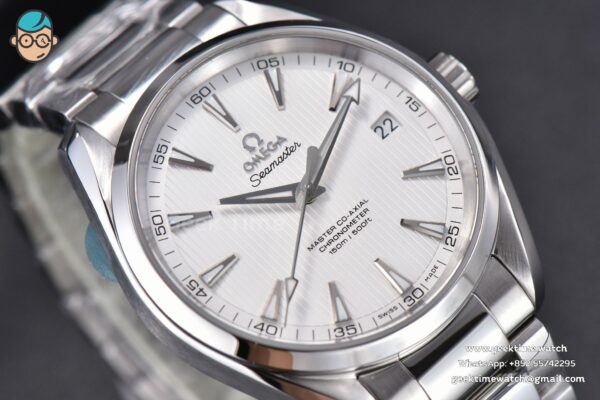 Aqua Terra 150M VSF 41MM White Textured Dial SS Bracelet A8500 - Image 8