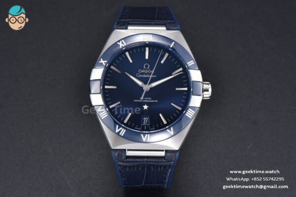 Constellation 41mm VSF Blue Ceramic Blue Dial Blue Gummy Strap A8900 - Image 2