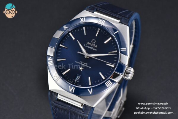 Constellation 41mm VSF Blue Ceramic Blue Dial Blue Gummy Strap A8900