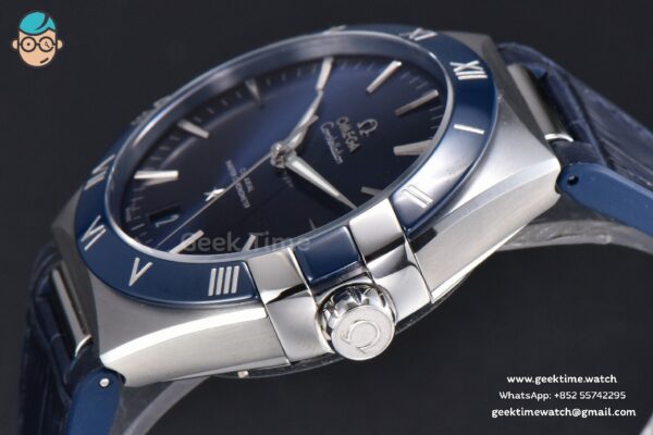 Constellation 41mm VSF Blue Ceramic Blue Dial Blue Gummy Strap A8900 - Image 8
