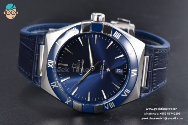 Constellation 41mm VSF Blue Ceramic Blue Dial Blue Gummy Strap A8900 - Image 10