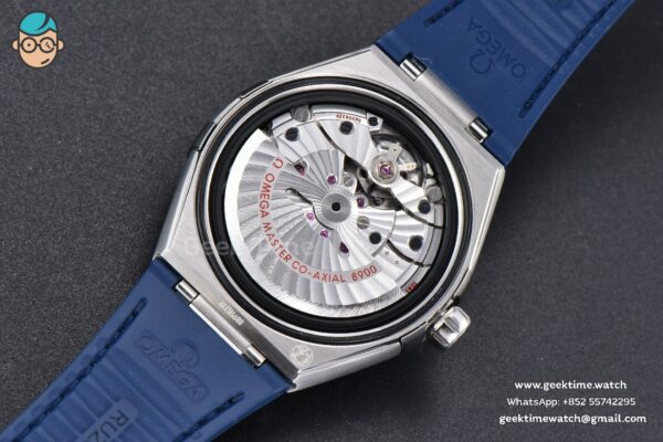 Constellation 41mm VSF Blue Ceramic Blue Dial Blue Gummy Strap A8900 - Image 18