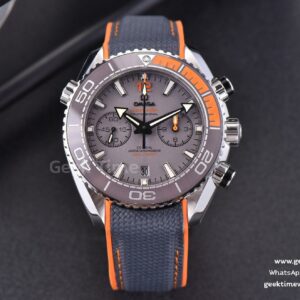 Planet Ocean Chrono 45.5mm OMF Gray Dial Orange/Black Rubber Strap A9900