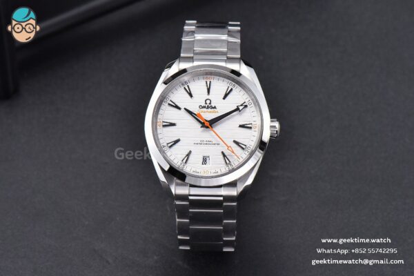 Aqua Terra 150M VSF 41MM White Dial Orange Hand Silver Markers SS Bracelet A8900 - Image 2