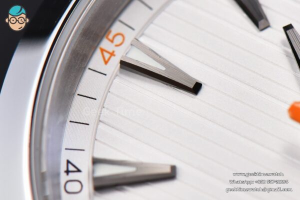 Aqua Terra 150M VSF 41MM White Dial Orange Hand Silver Markers SS Bracelet A8900 - Image 6