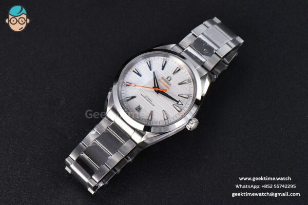 Aqua Terra 150M VSF 41MM White Dial Orange Hand Silver Markers SS Bracelet A8900 - Image 10