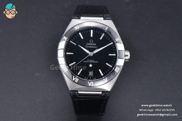 Constellation 41mm VSF Black Ceramic Black Dial Black Gummy Strap A8900 - Image 2