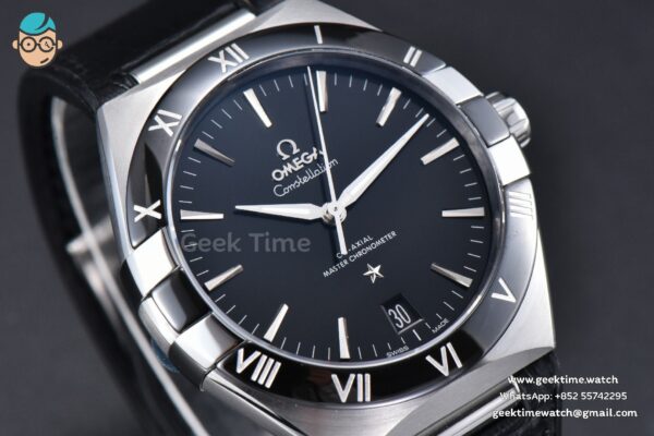 Constellation 41mm VSF Black Ceramic Black Dial Black Gummy Strap A8900 - Image 9
