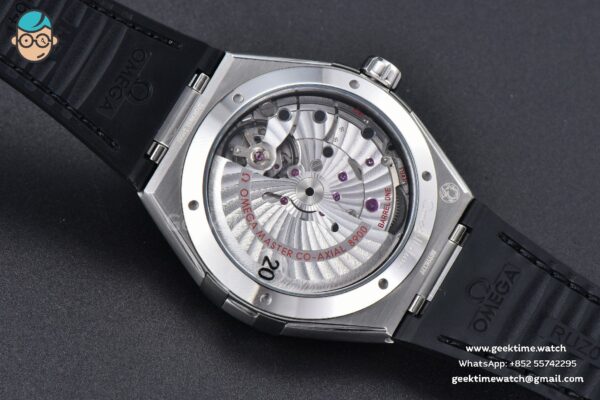 Constellation 41mm VSF Black Ceramic Black Dial Black Gummy Strap A8900 - Image 14