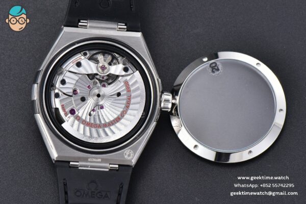 Constellation 41mm VSF Black Ceramic Black Dial Black Gummy Strap A8900 - Image 19