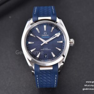 Aqua Terra 150M Seamaster VSF 41mm esfera azul agujas plateadas correa de caucho azul A8900