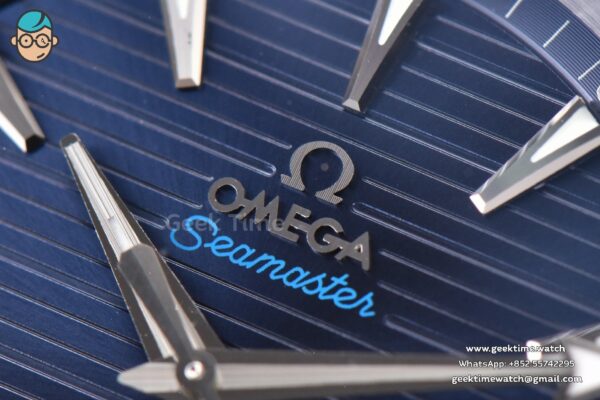 Aqua Terra 150M Seamaster VSF 41MM Blue Dial Silver Hands Blue Rubber Strap A8900 - Image 3