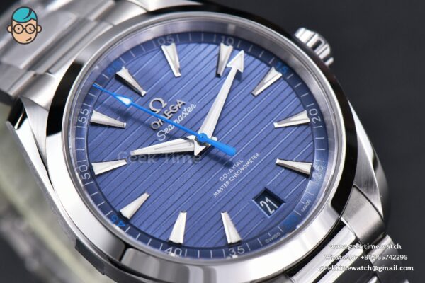 Aqua Terra 150M VSF 41MM Light Blue Dial Blue Hand Silver Markers SS Bracelet A8900 - Image 3