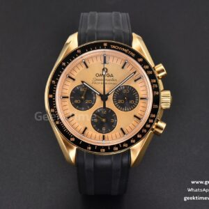 Speedmaster Moonwatch 42.5mm V6SF YG Dial Black Rubber Strap Manual Chrono