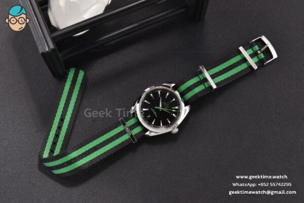 Aqua Terra 150M Master Chronometers VSF 41MM Black Dial Green Hand Nylon Strap A8900 - Image 23