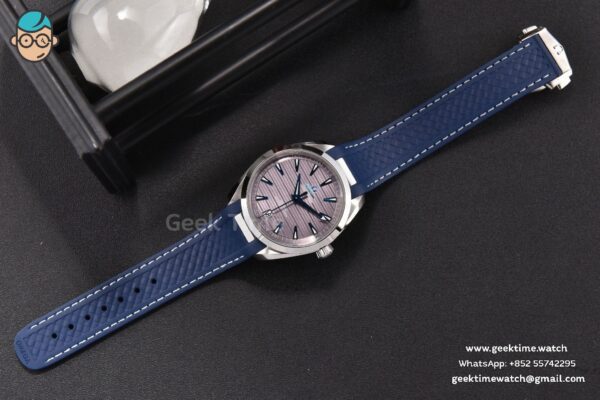 Aqua Terra 150M Seamaster VSF 41MM Gray Dial Blue Hands Blue Rubber Strap A8900 - Image 22