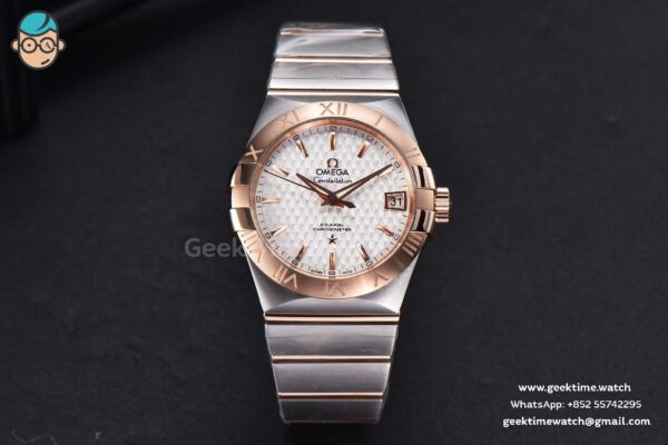 Constellation VSF 38MM RG/SS White Textured Dial RG/SS Bracelet A8500 - Image 2