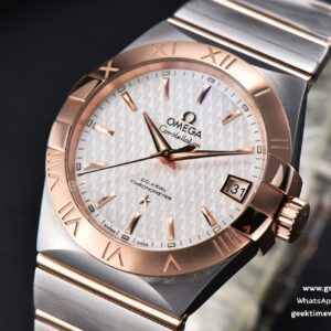 Constellation VSF 38MM RG/SS White Textured Dial RG/SS Bracelet A8500