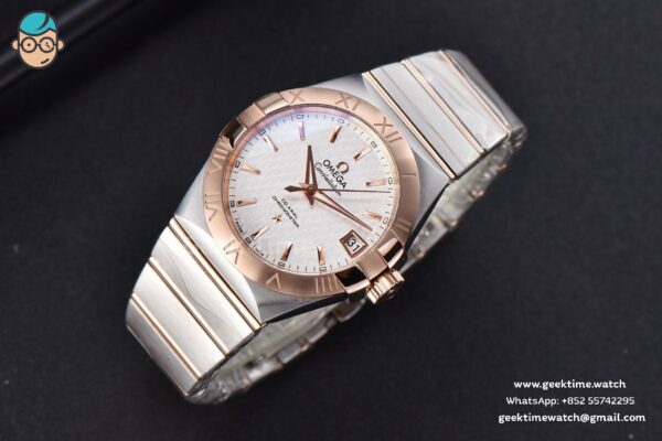 Constellation VSF 38MM RG/SS White Textured Dial RG/SS Bracelet A8500 - Image 8