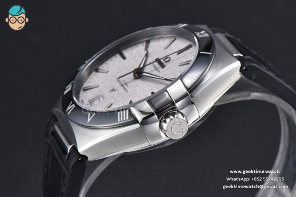 Constellation 41MM VSF Black Dial Black Black/Silver Bezel Gummy Strap A8900 - Image 8