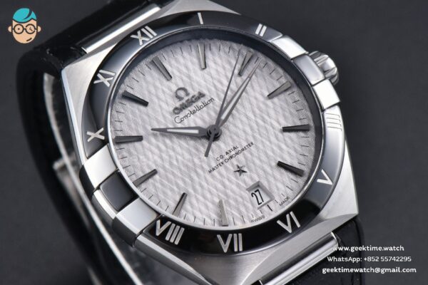 Constellation 41MM VSF Black Dial Black Black/Silver Bezel Gummy Strap A8900 - Image 9