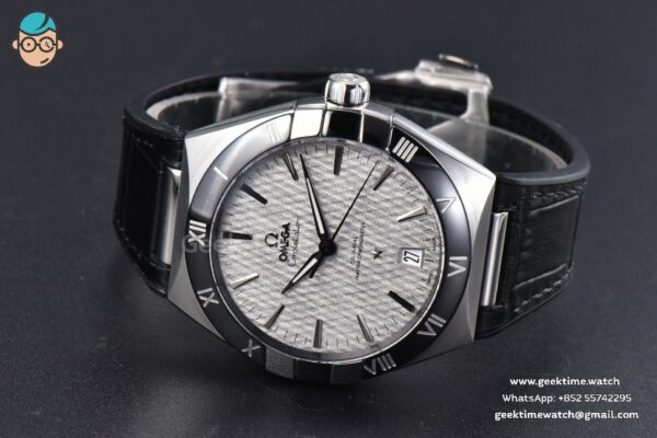Constellation 41MM VSF Black Dial Black Black/Silver Bezel Gummy Strap A8900 - Image 10