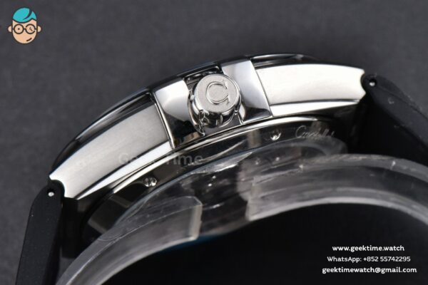 Constellation 41MM VSF Black Dial Black Black/Silver Bezel Gummy Strap A8900 - Image 11