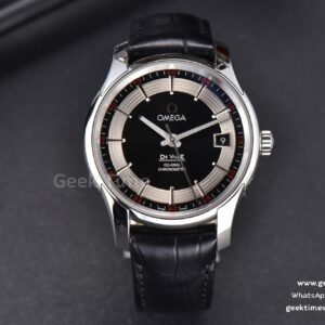 De Ville Hour Vision VSF 41mm Black/Silver Dial Black Croco Strap A8500