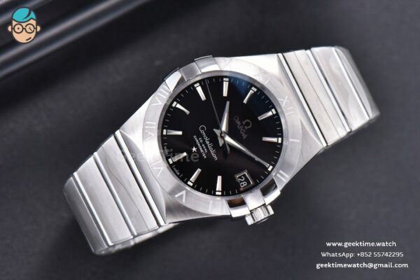Constellation 38mm SS VSF Black Dial Stick Markers on SS Bracelet A8500 Super Clone - Image 3