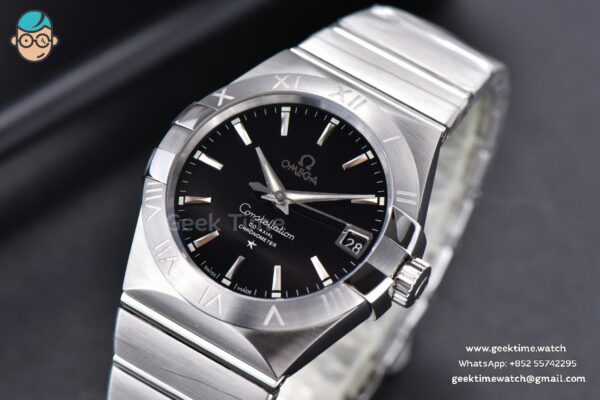 Constellation 38mm SS VSF Black Dial Stick Markers on SS Bracelet A8500 Super Clone