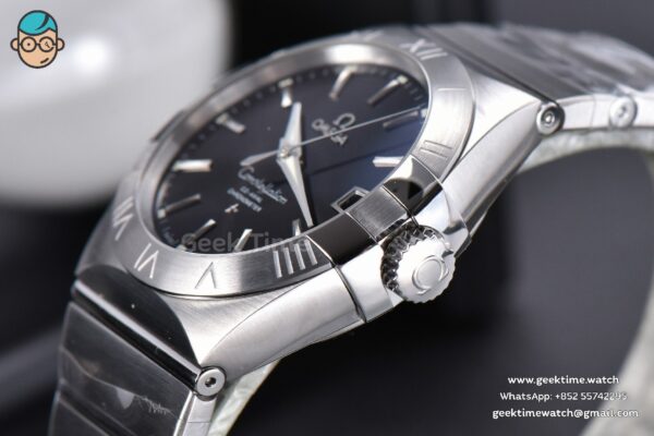 Constellation 38mm SS VSF Black Dial Stick Markers on SS Bracelet A8500 Super Clone - Image 9