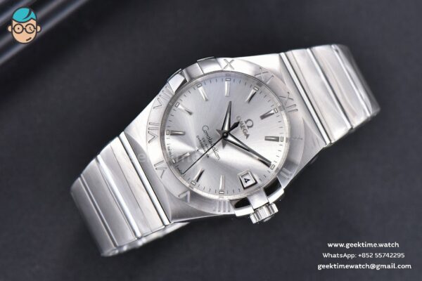 Constellation 38mm SS VSF Silver Dial Stick Markers on SS Bracelet A8500 Super Clone - Image 3