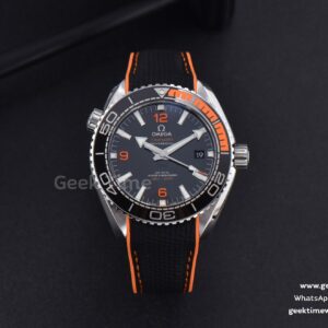 Planet Ocean 600m 43.5mm VSF Black Dial 1/4 Orange Bezel Rubber Strap A8900