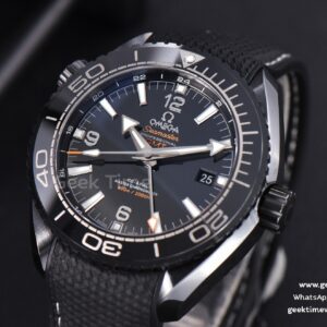 Planet Ocean 600m Deep Black Real Ceramic 45.5mm VSF Black Dial Black Rubber Strap A8906