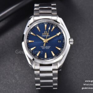 Aqua Terra 150M VSF 41mm esfera azul con motivo de ondas índices YG brazalete SS A8500